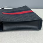 Gucci Striped Web GG Supreme canvas clutch bag Canvas Clutch 475316 KHN4C 1095