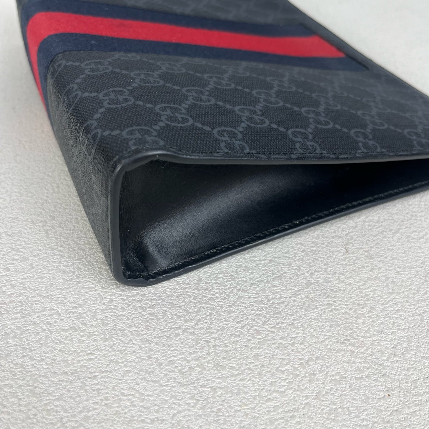 Gucci Striped Web GG Supreme canvas clutch bag Canvas Clutch 475316 KHN4C 1095