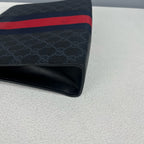 Gucci Striped Web GG Supreme canvas clutch bag Canvas Clutch 475316 KHN4C 1095