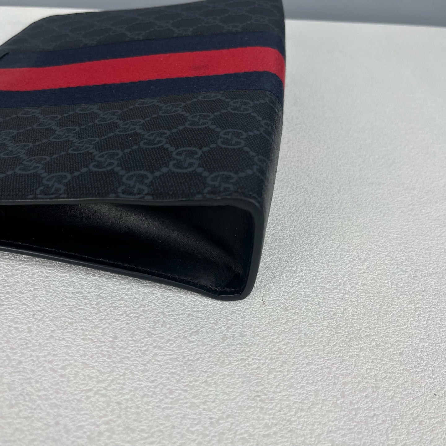 Gucci Striped Web GG Supreme canvas clutch bag Canvas Clutch 475316 KHN4C 1095