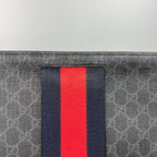 Gucci Striped Web GG Supreme canvas clutch bag Canvas Clutch 475316 KHN4C 1095