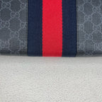Gucci Striped Web GG Supreme canvas clutch bag Canvas Clutch 475316 KHN4C 1095