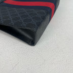 Gucci Striped Web GG Supreme canvas clutch bag Canvas Clutch 475316 KHN4C 1095