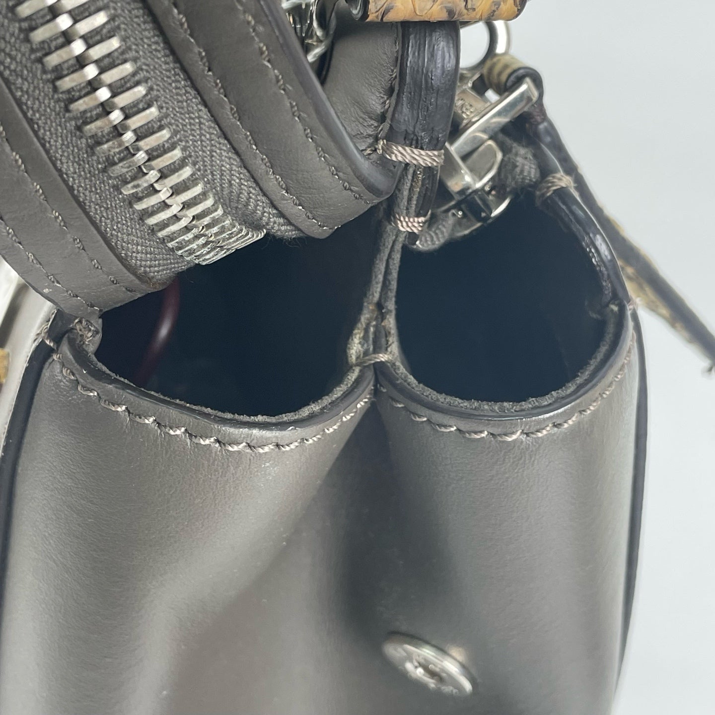 Fendi Gray Shoulder Bag