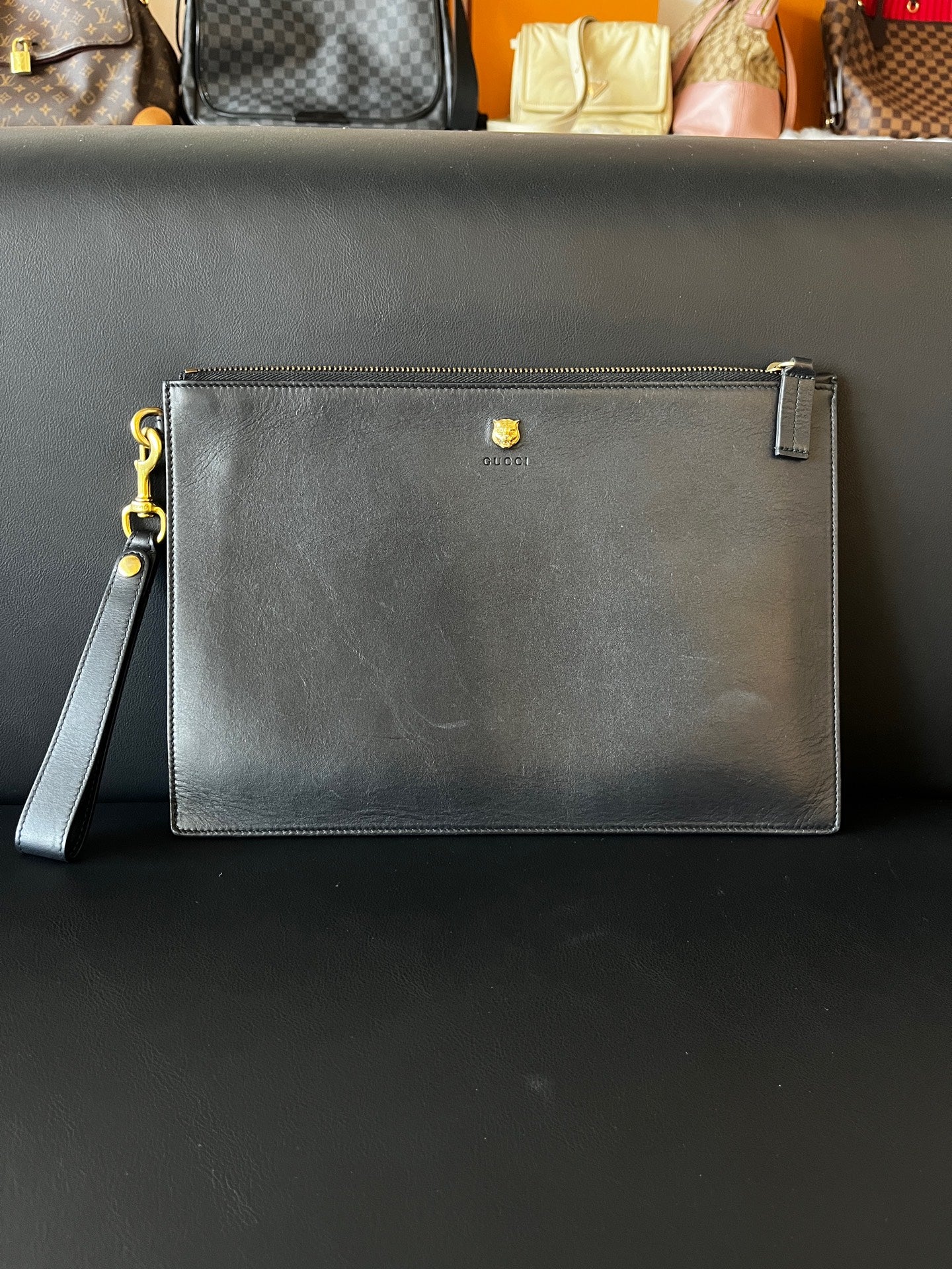 Versace Black Clutch