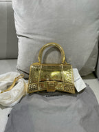 Balenciaga HOURGLASS Gold Crossbody 592833210CU8006