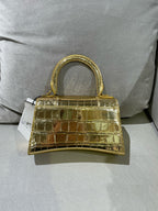 Balenciaga HOURGLASS Gold Crossbody 592833210CU8006
