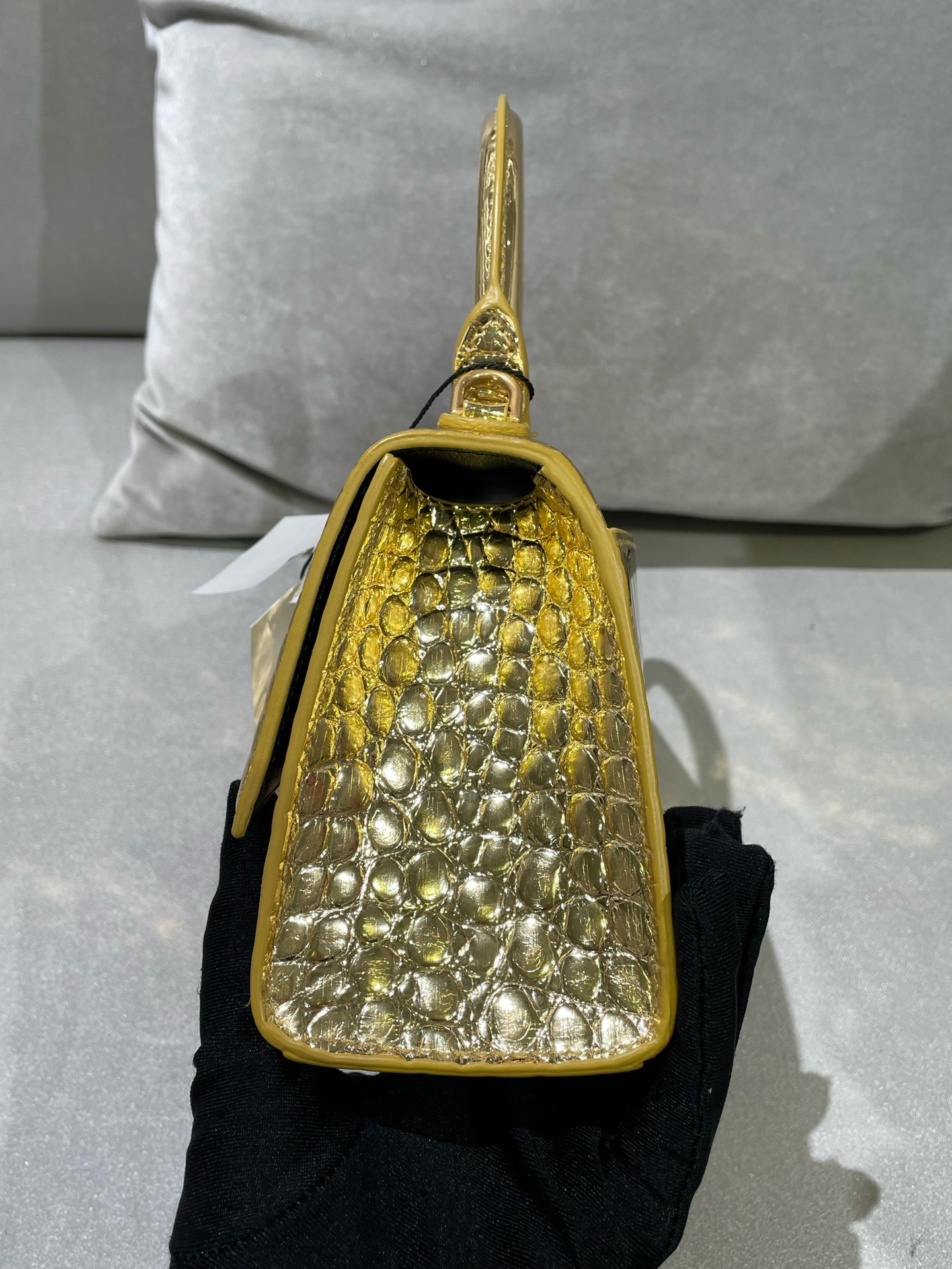 Balenciaga HOURGLASS Gold Crossbody 592833210CU8006