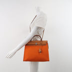 Hermes Canvas Brown Shoulder Bag 915813
