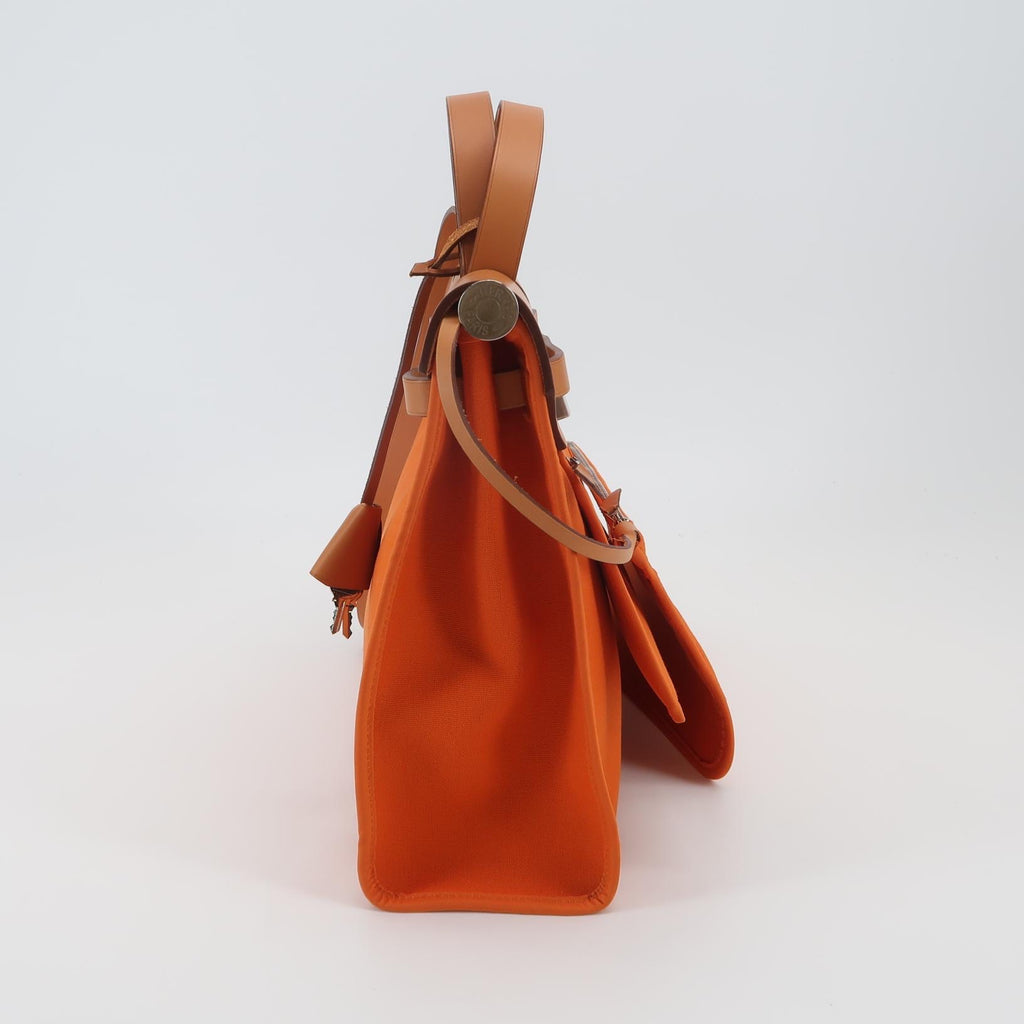 Hermes Canvas Brown Shoulder Bag 915813
