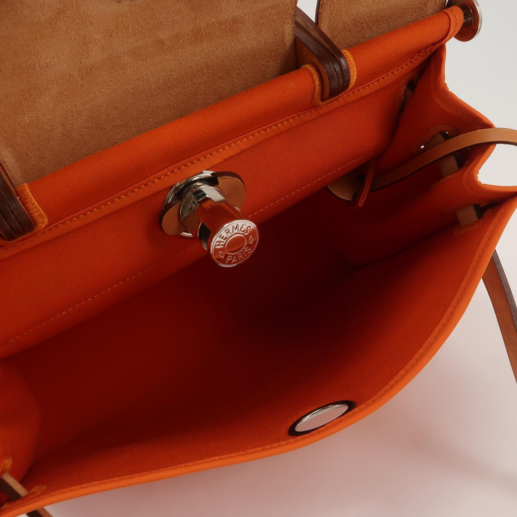 Hermes Canvas Brown Shoulder Bag 915813