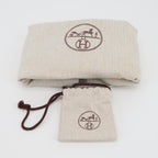 Hermes Canvas Brown Shoulder Bag 915813