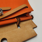 Hermes Canvas Brown Shoulder Bag 915813