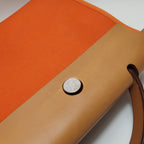 Hermes Canvas Brown Shoulder Bag 915813