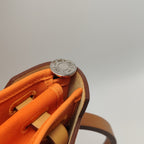 Hermes Canvas Brown Shoulder Bag 915813
