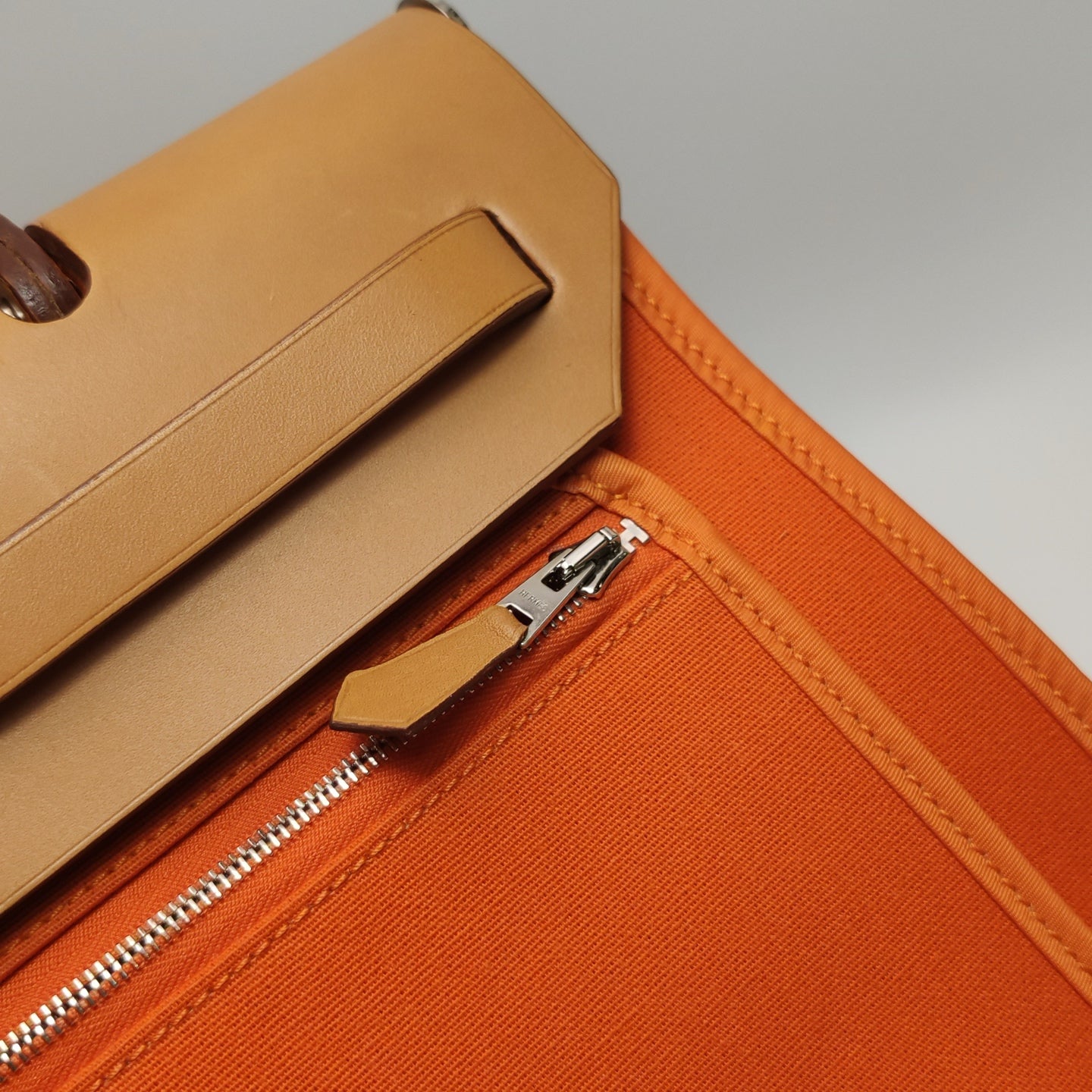 Hermes Canvas Brown Shoulder Bag 915813