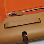 Hermes Canvas Brown Shoulder Bag 915813