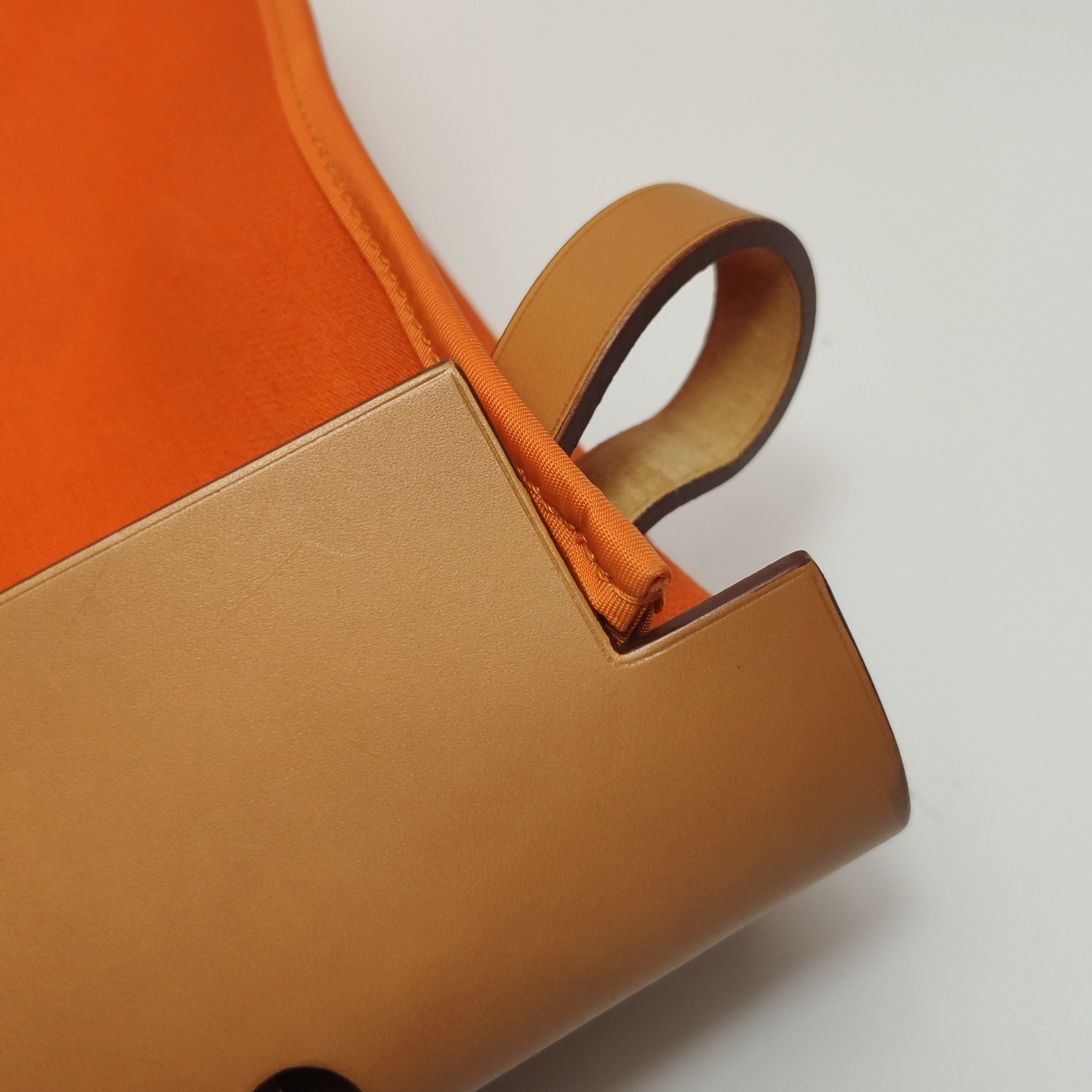 Hermes Canvas Brown Shoulder Bag 915813