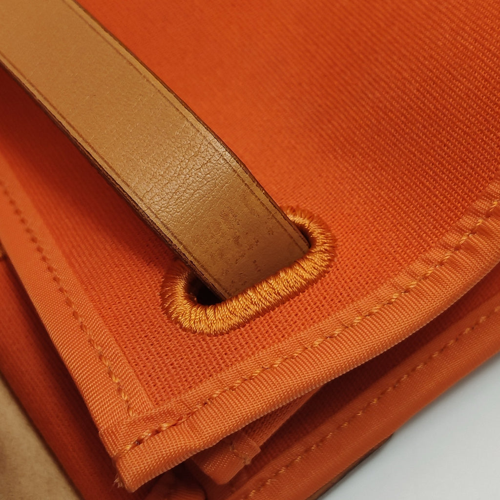 Hermes Canvas Brown Shoulder Bag 915813