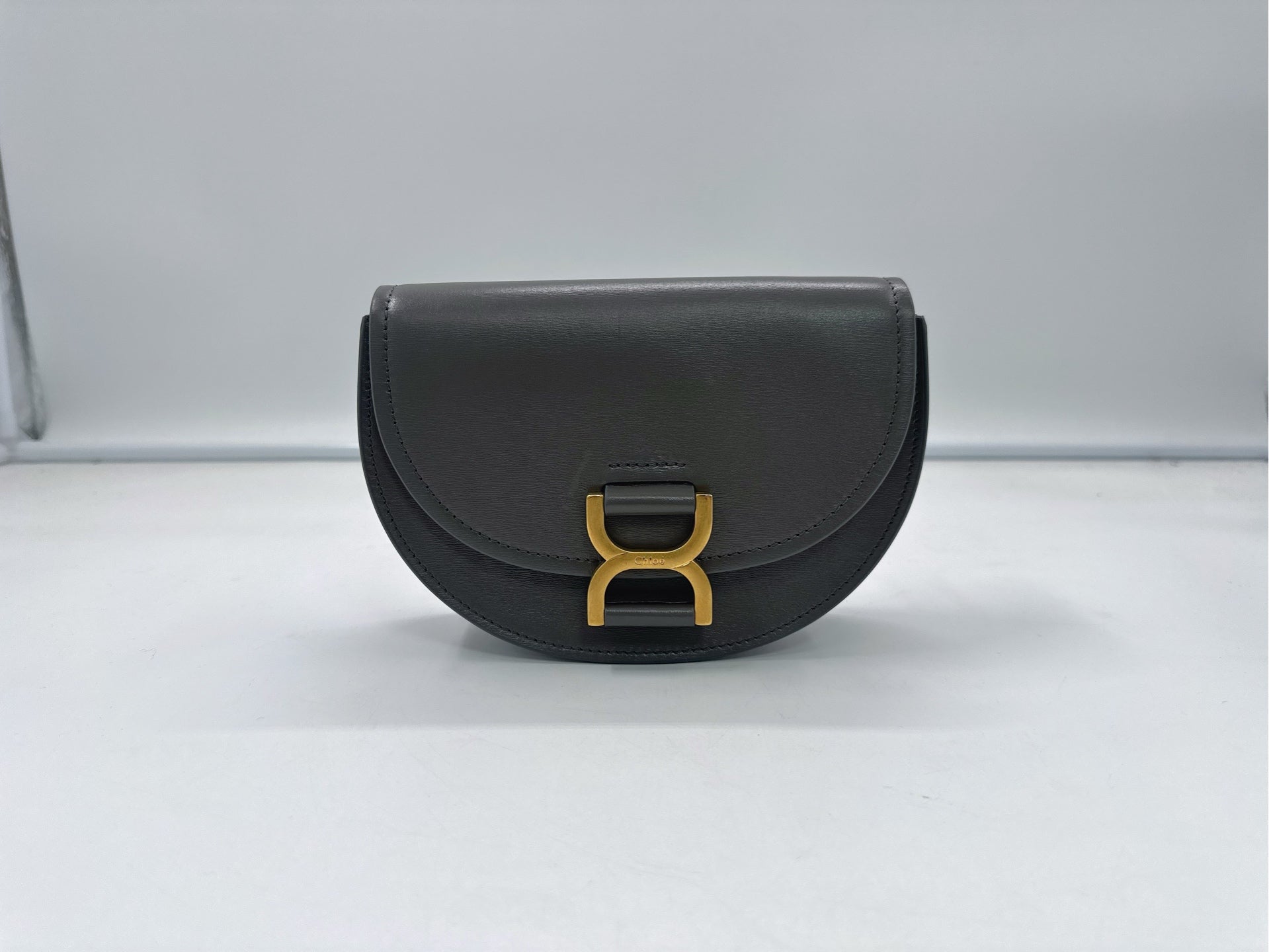 Chloe Gray Saddle Bag