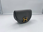 Chloe Gray Saddle Bag