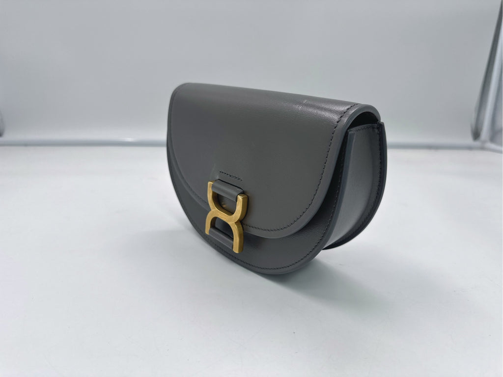 Chloe Gray Saddle Bag