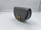 Chloe Gray Saddle Bag