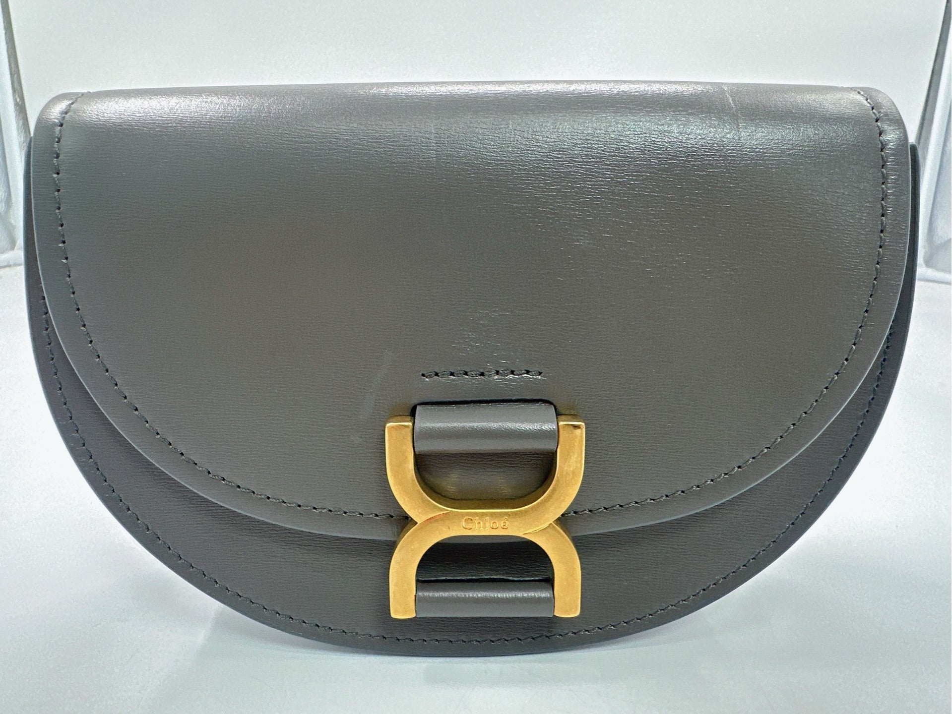 Chloe Gray Saddle Bag