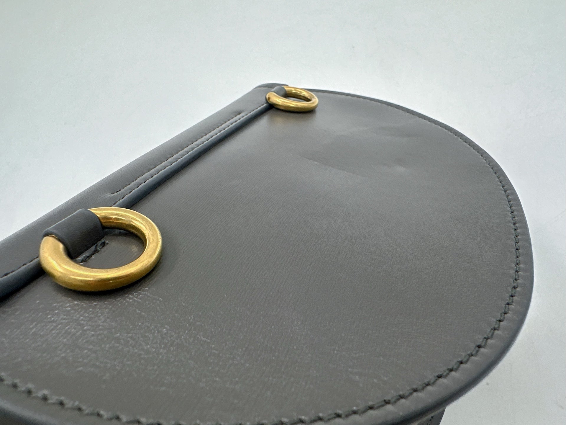 Chloe Gray Saddle Bag