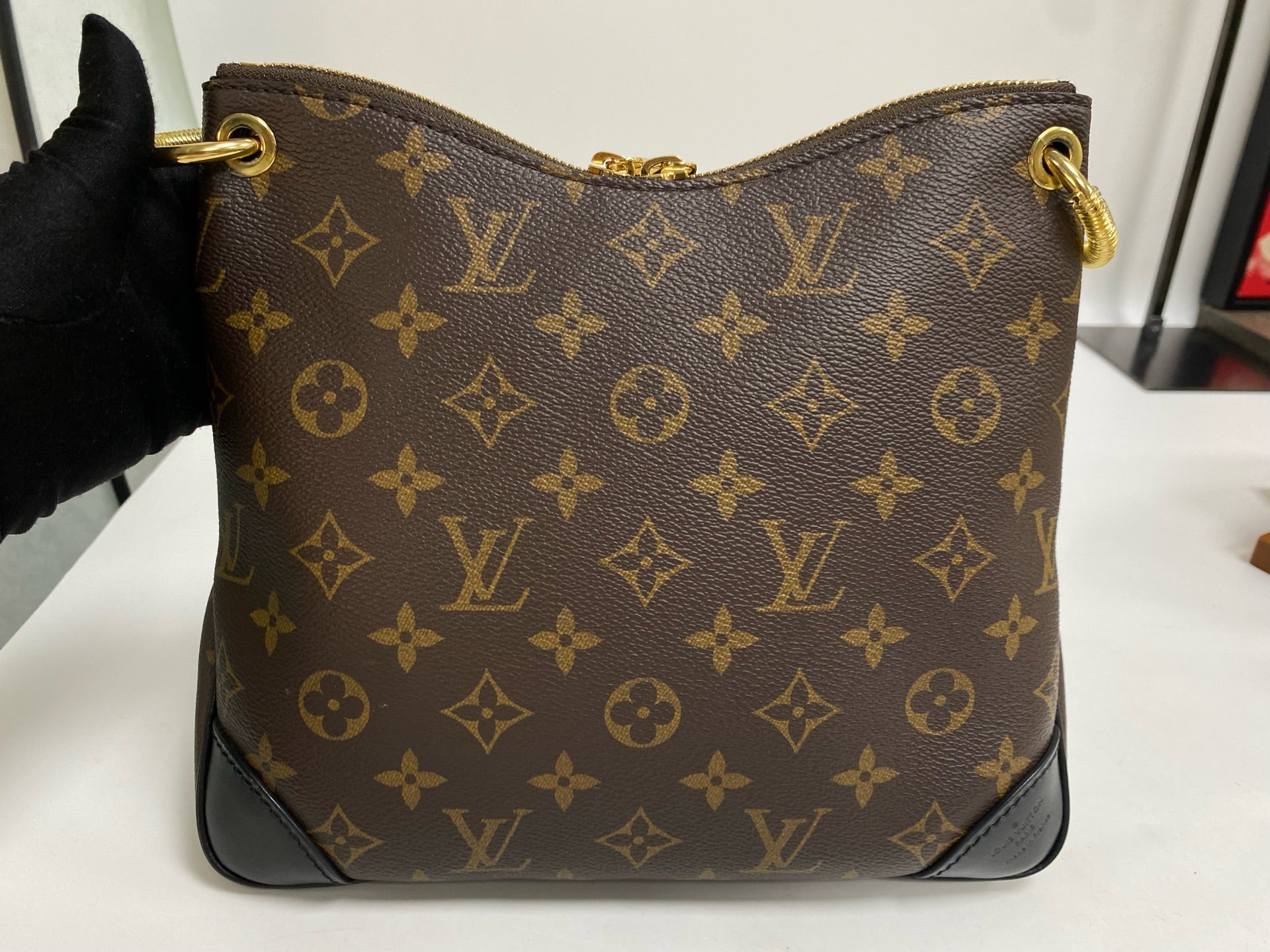 Louis Vuitton Odeon Canvas Black Shoulder Bag
