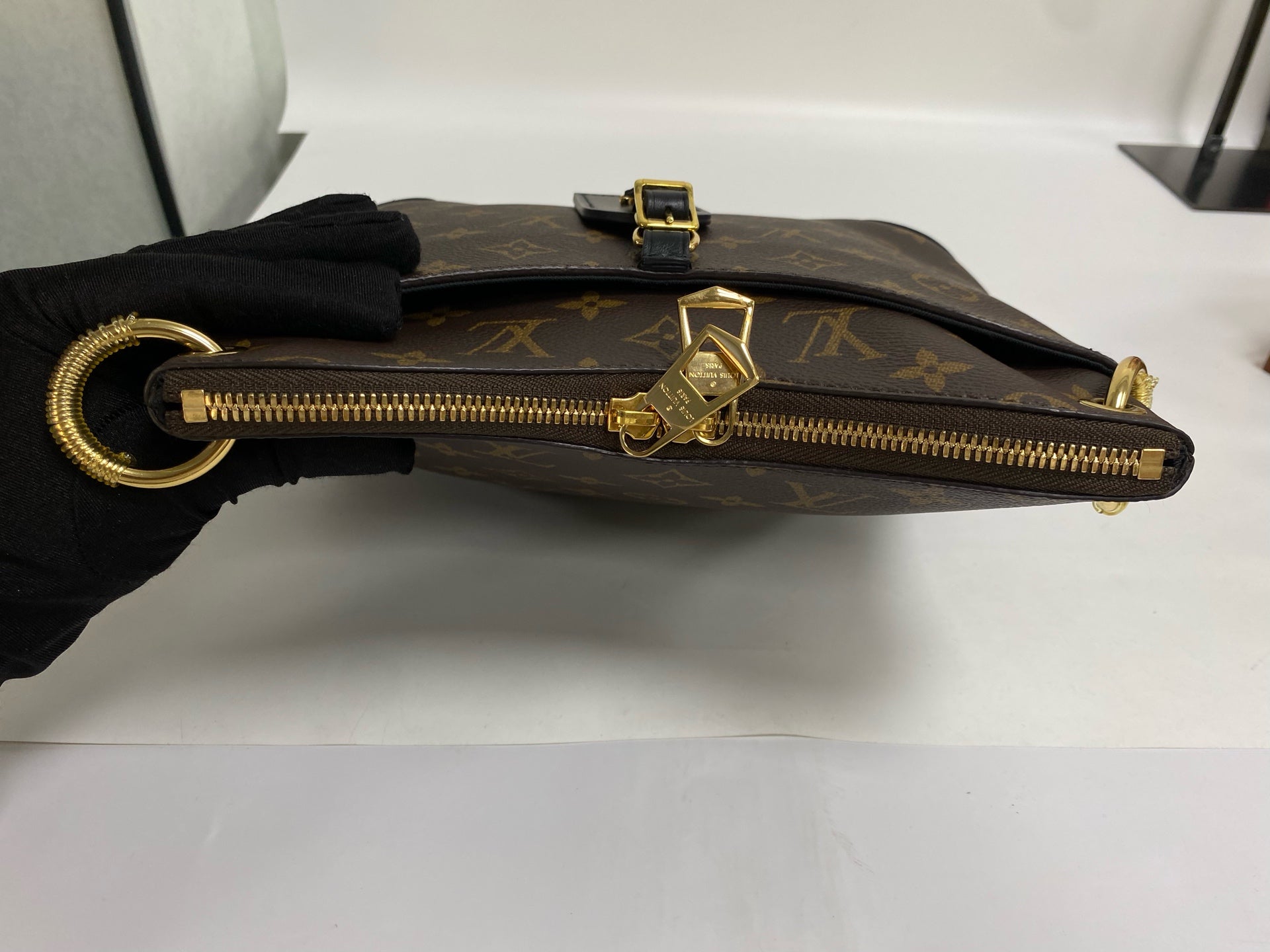 Louis Vuitton Odeon Canvas Black Shoulder Bag