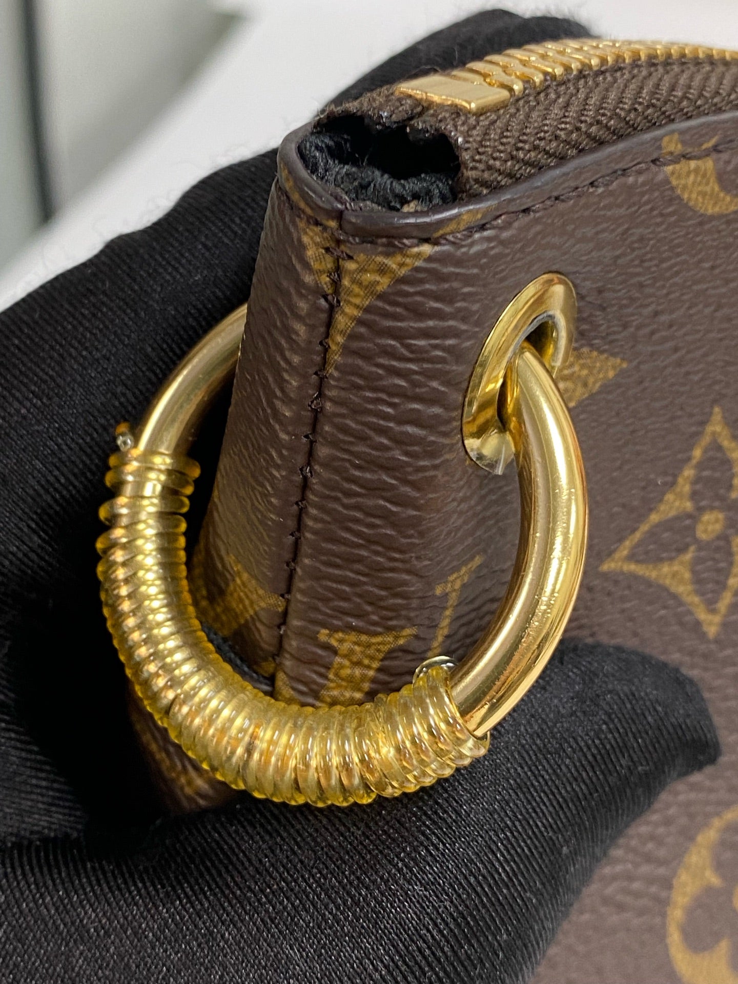 Louis Vuitton Odeon Canvas Black Shoulder Bag