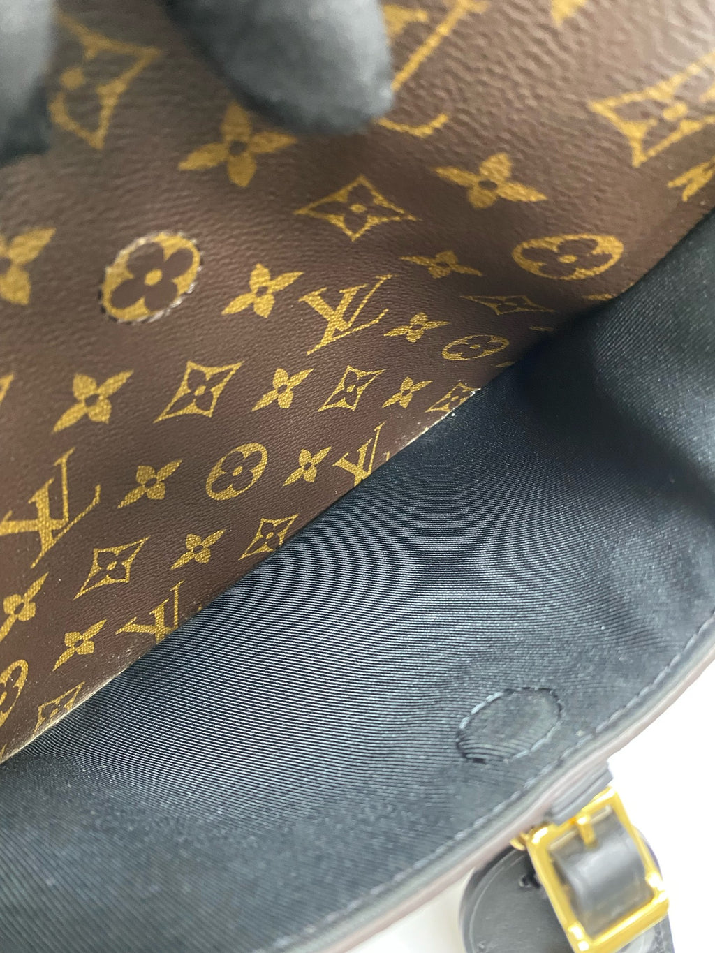Louis Vuitton Odeon Canvas Black Shoulder Bag