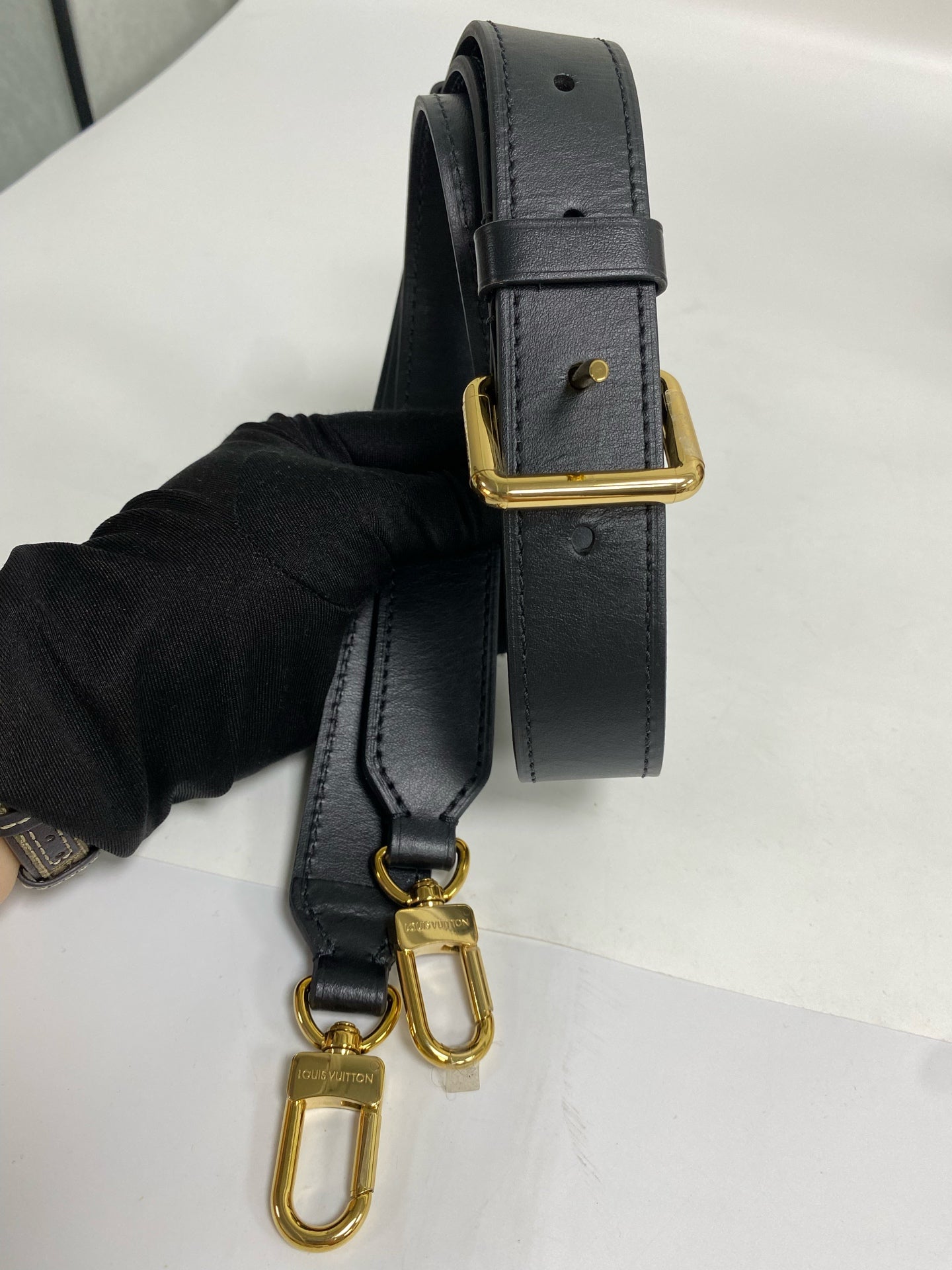 Louis Vuitton Odeon Canvas Black Shoulder Bag