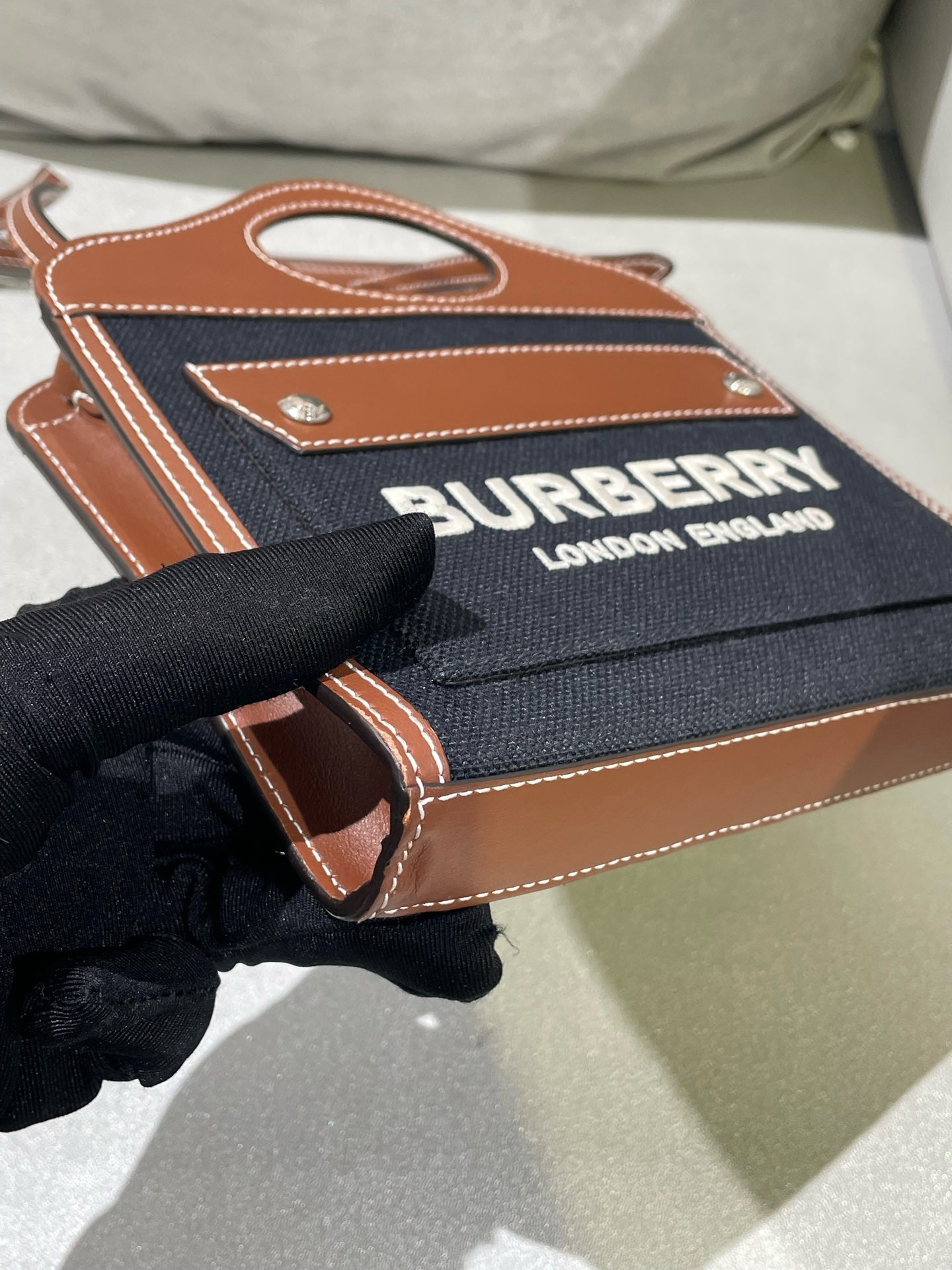 Burberry Mini pocket bag Canvas Black Crossbody 80317461