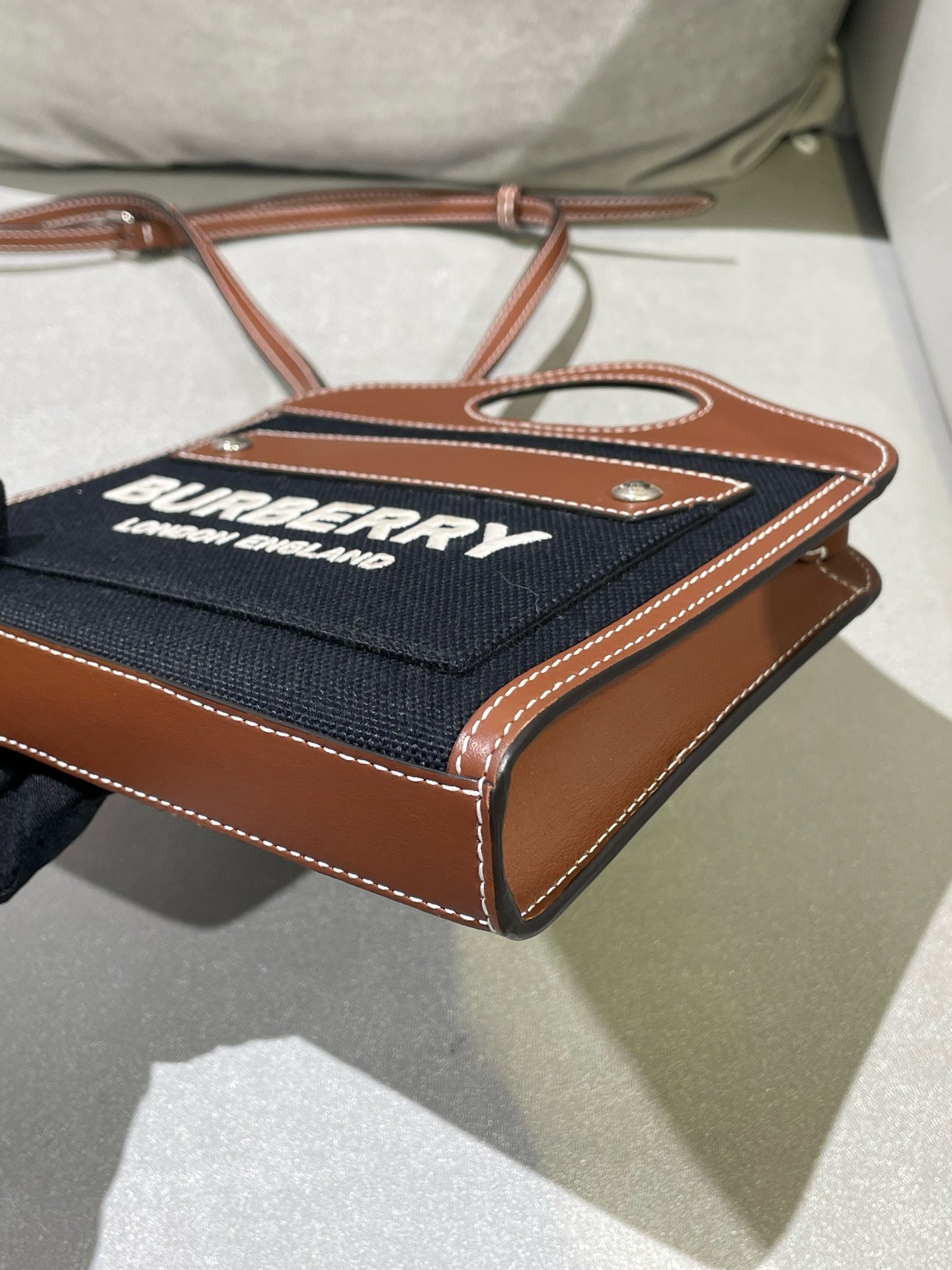 Burberry Mini pocket bag Canvas Black Crossbody 80317461