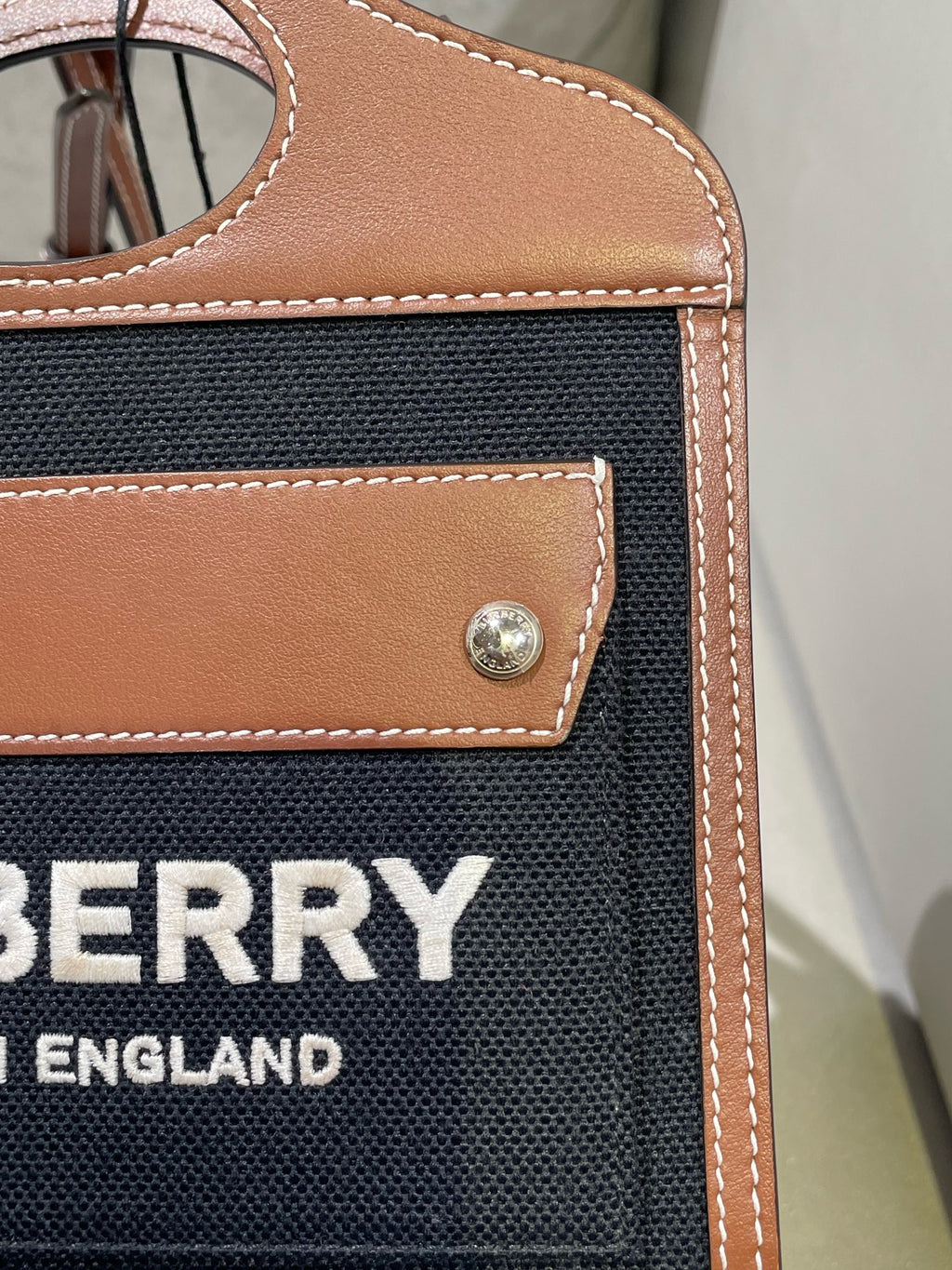 Burberry Mini pocket bag Canvas Black Crossbody 80317461