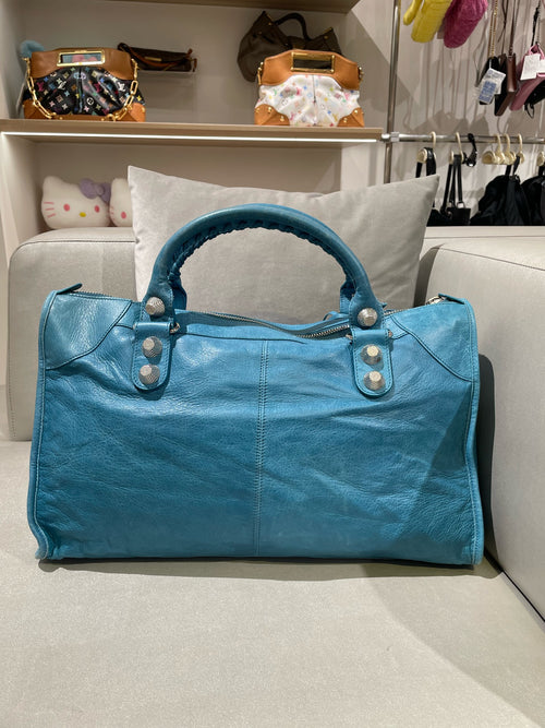 Balenciaga Blue Satchel 115748-D94JT-4915