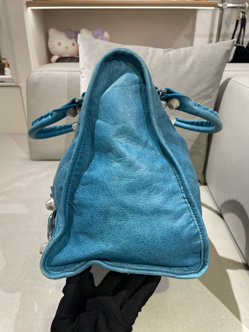 Balenciaga Blue Satchel 115748-D94JT-4915