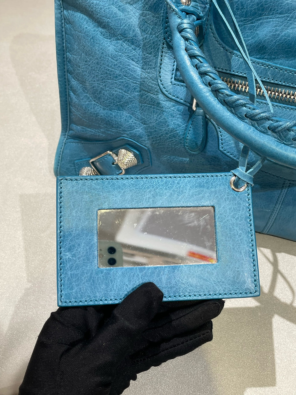 Balenciaga Blue Satchel 115748-D94JT-4915