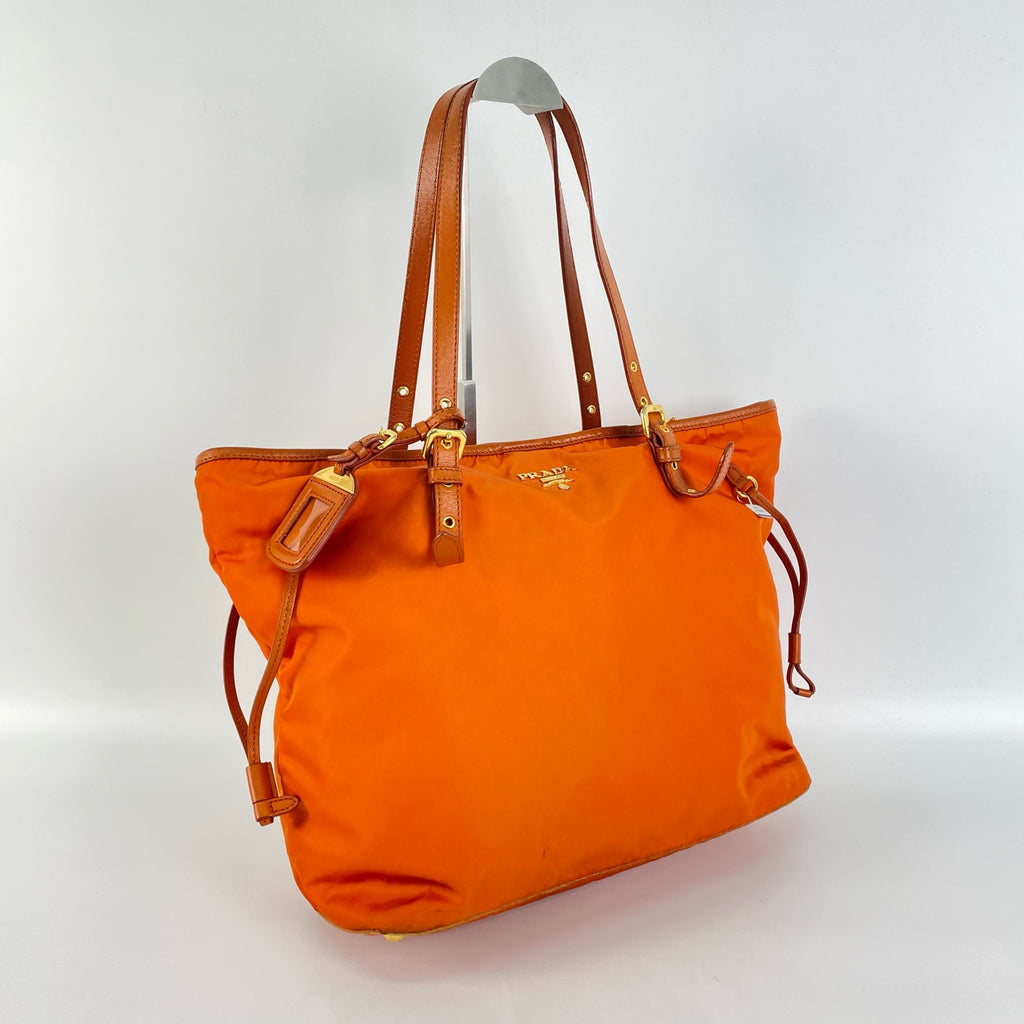 Prada Cordura Orange Tote