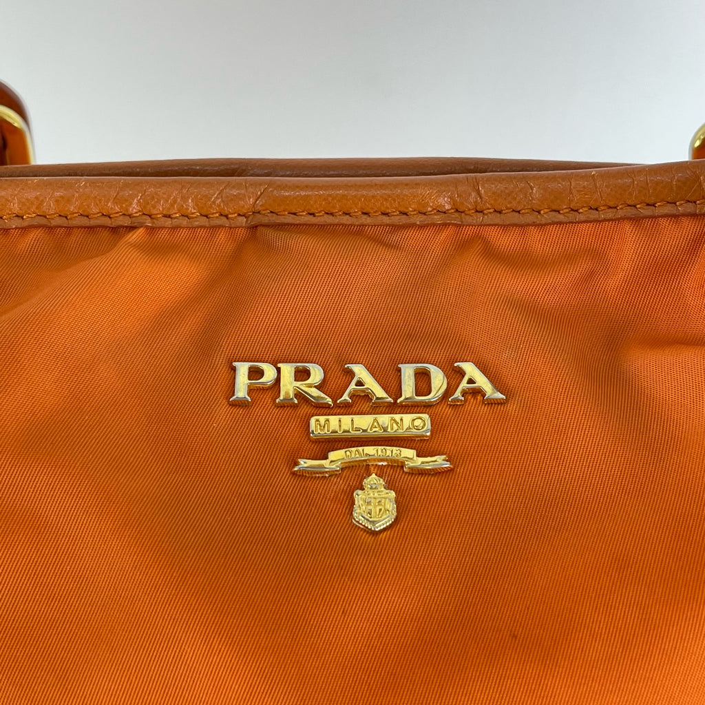 Prada Cordura Orange Tote