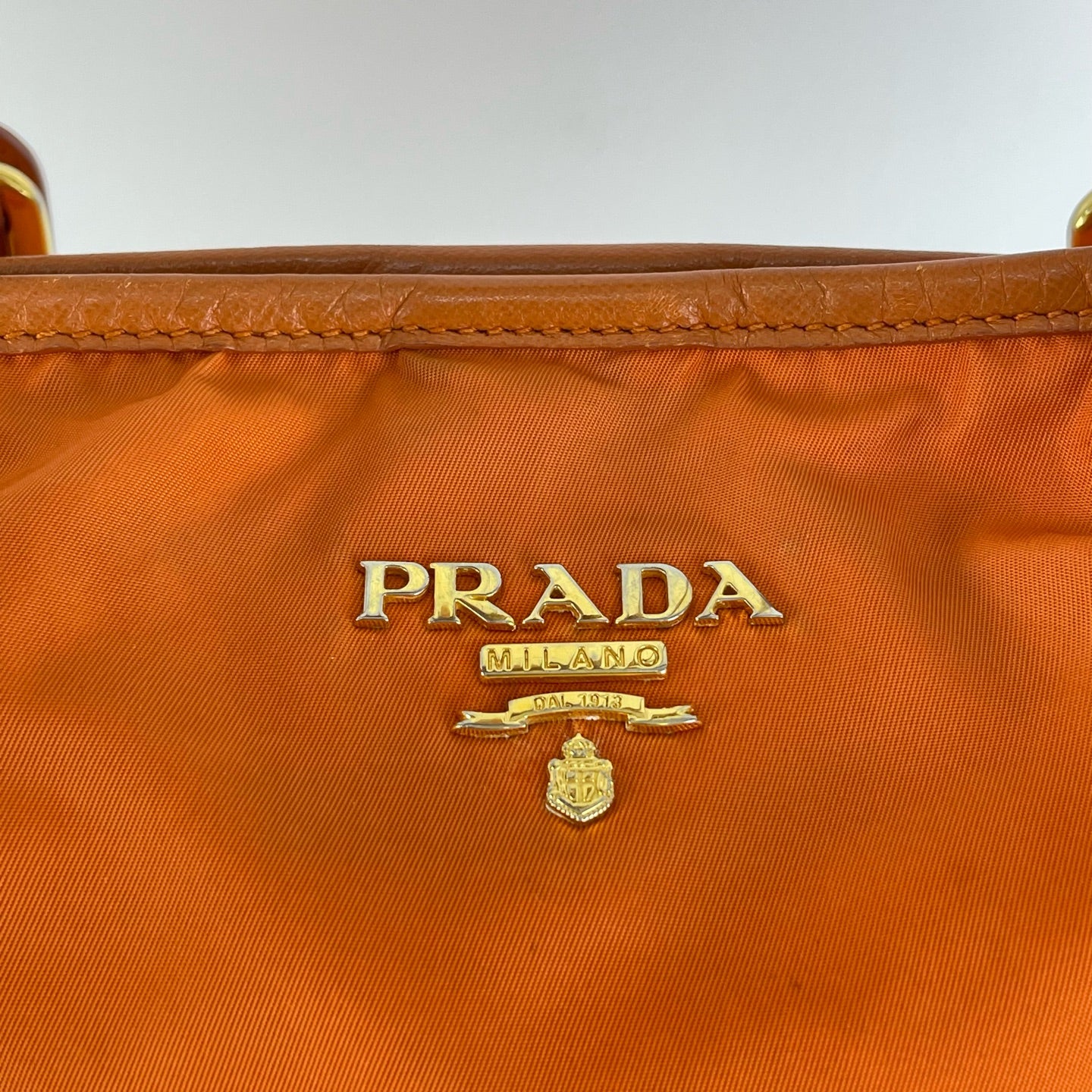 Prada Cordura Orange Tote