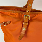 Prada Cordura Orange Tote