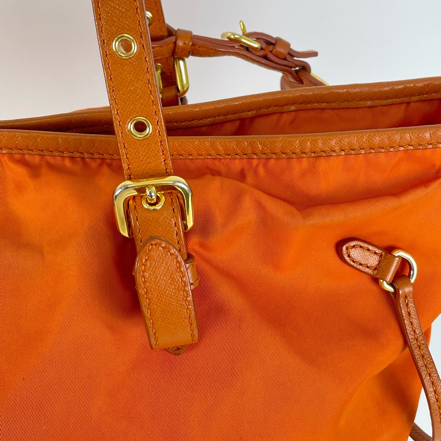 Prada Cordura Orange Tote