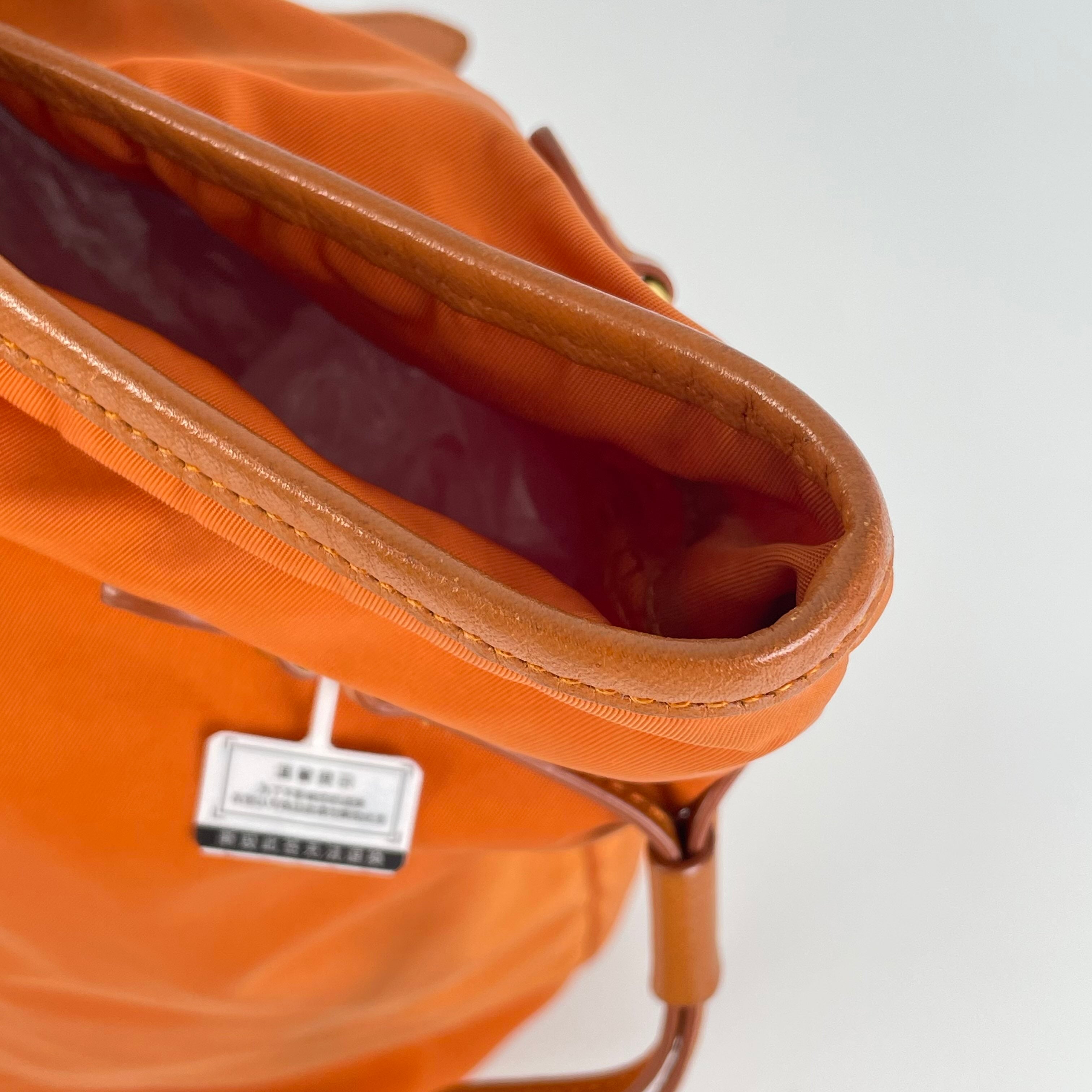 Prada Cordura Orange Tote