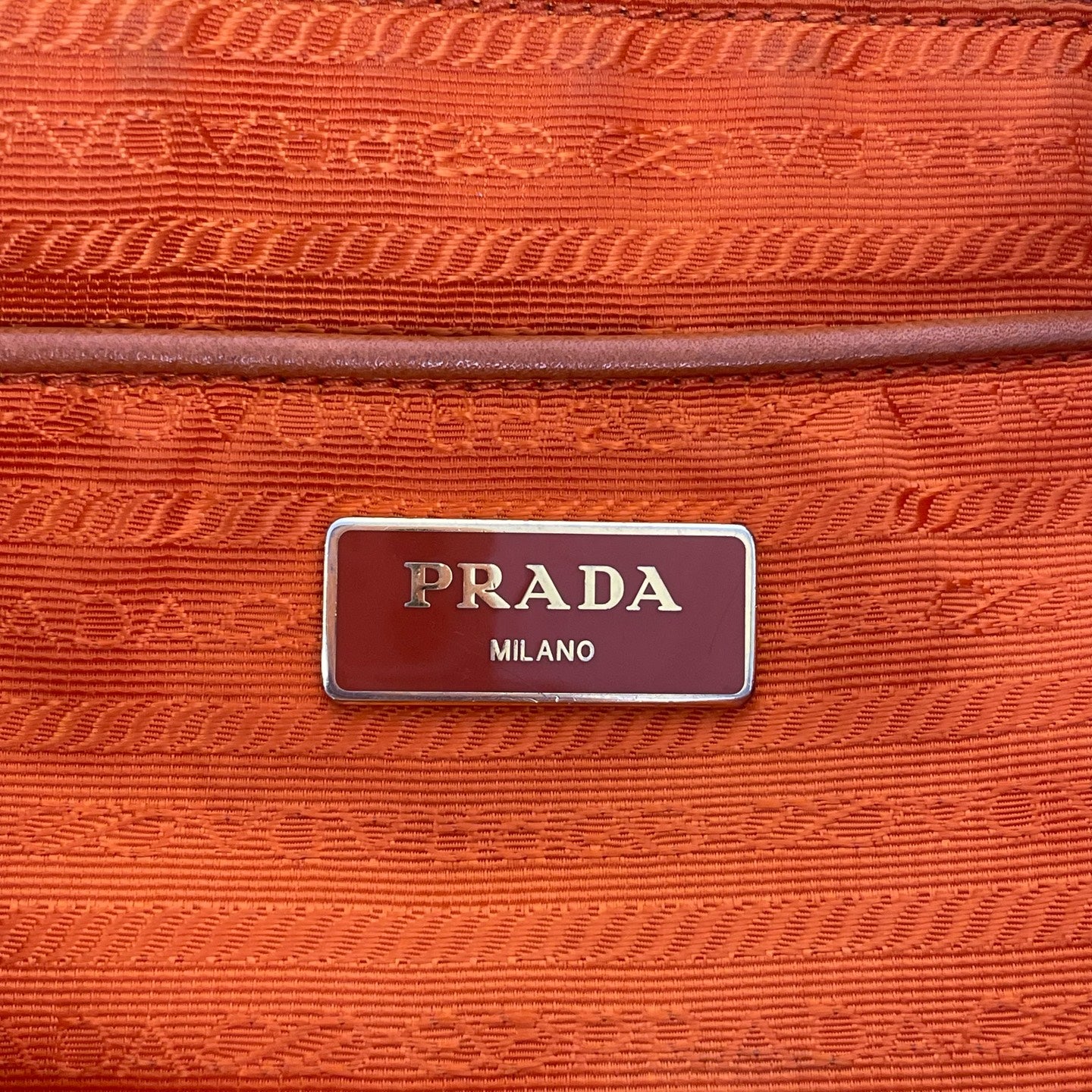 Prada Cordura Orange Tote
