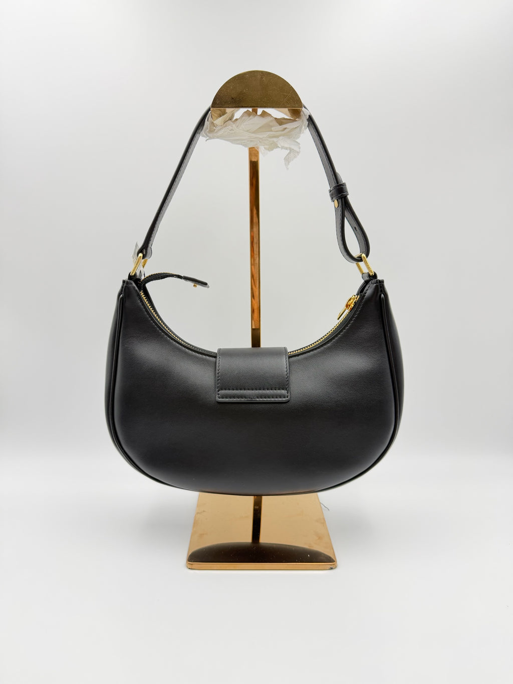 Celine AVA TRIOMPHE smooth cowhide leather handbag Black 114493DGQ.38NO