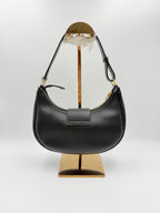 Celine AVA TRIOMPHE smooth cowhide leather handbag Black 114493DGQ.38NO