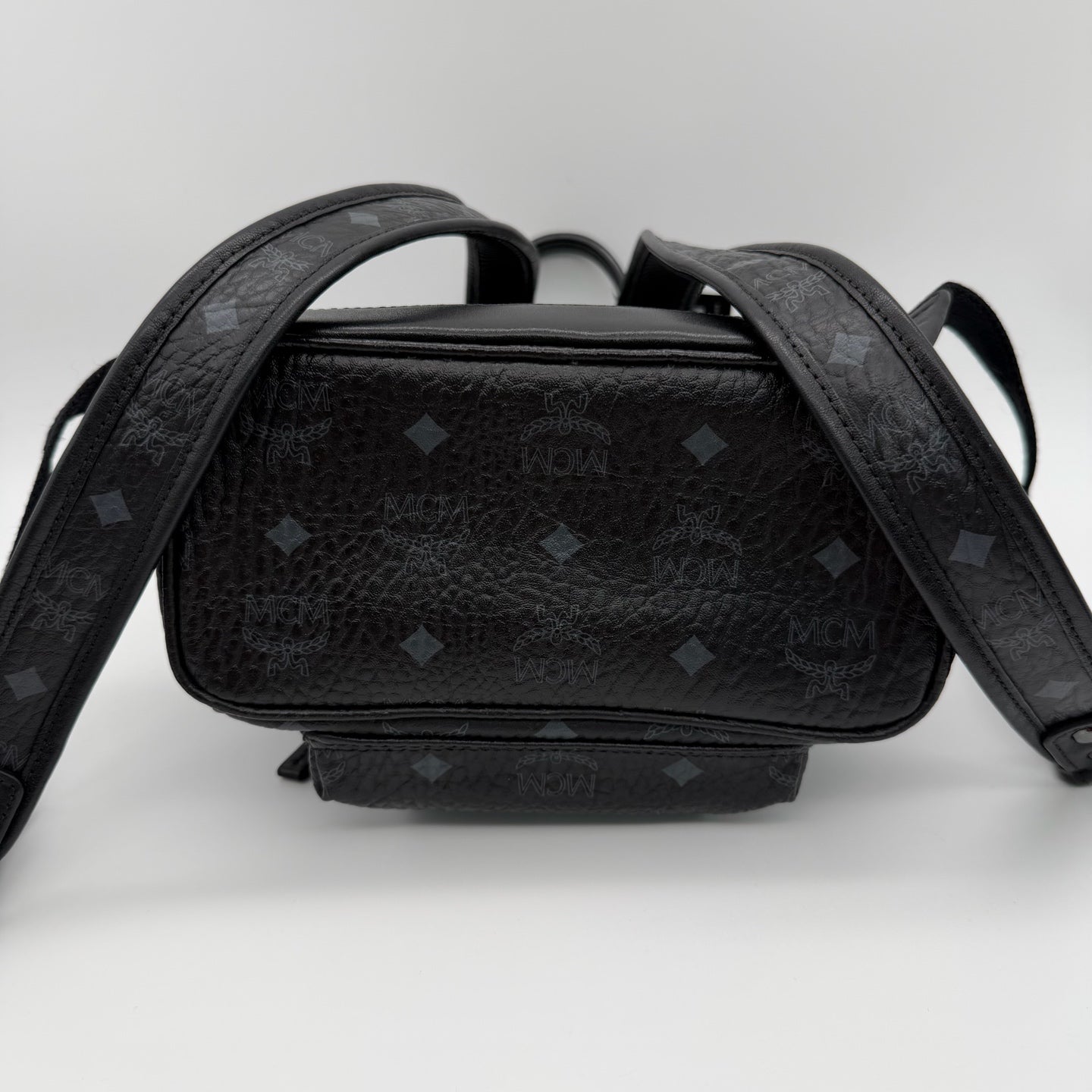 MCM Canvas Black Backpack